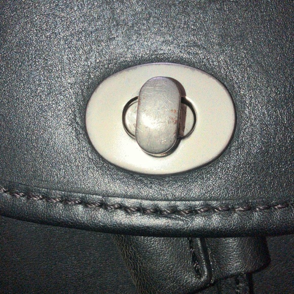 Coach Sports Coach Vintage  black leather backpack with silver hardware - Picture 4 of 10